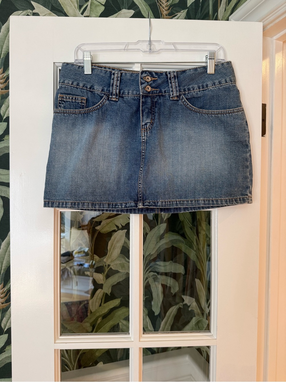 FORMA Washed Blue Denim Mini Skirt